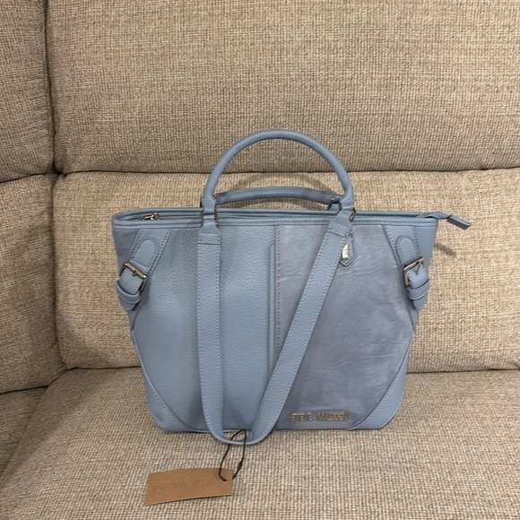 Steve Madden Handbags - Steven Madden Blue Bleticia Tote New